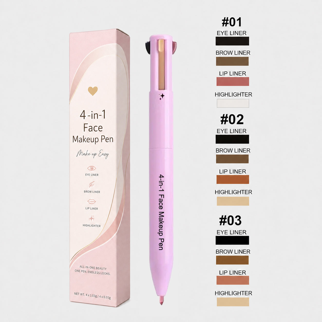 ✨BUY 1 GET 1 FREE💖4-in-1 Face Makeup Pen 24H Waterproof — Smudge-Proof, All-Day Wear