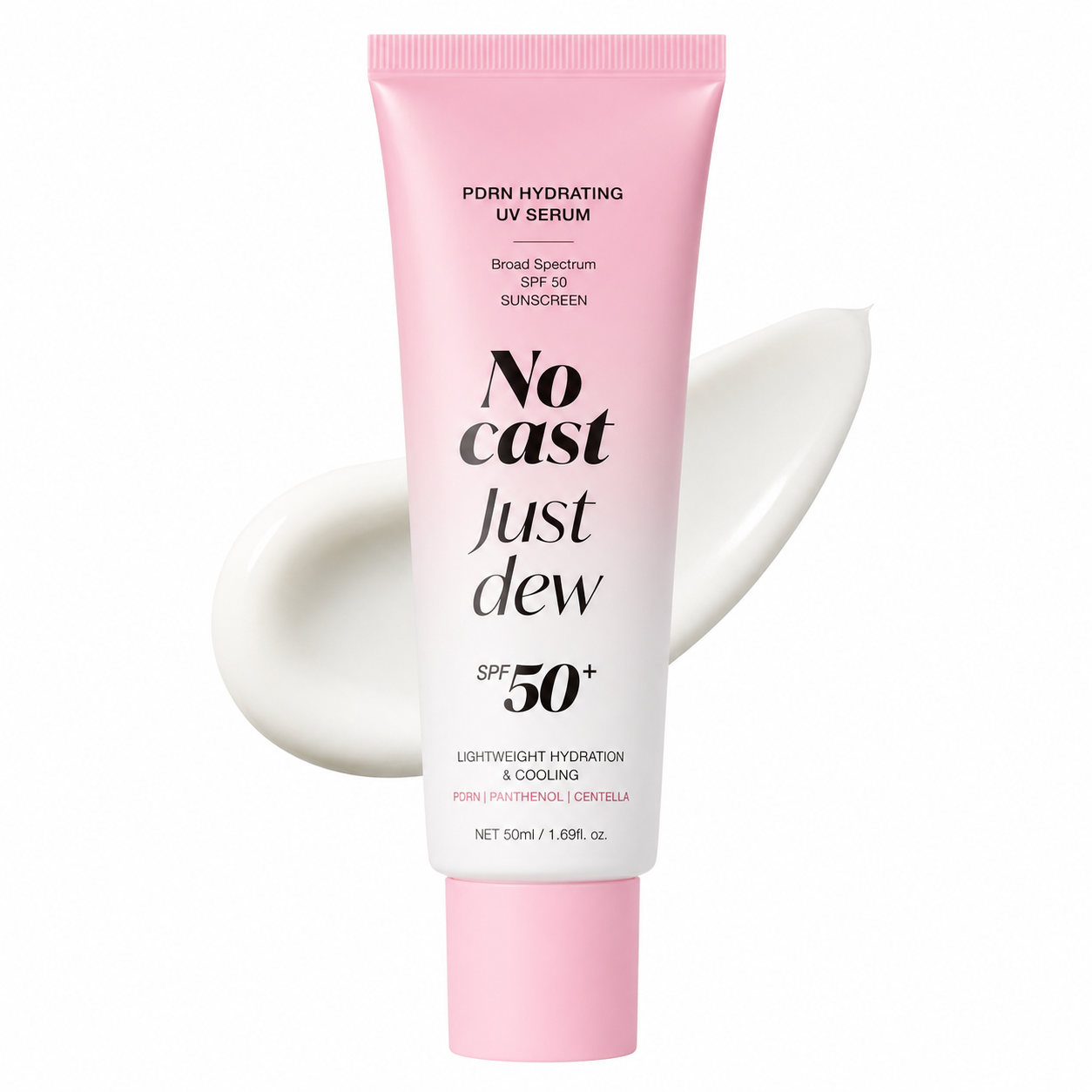 Korean PDRN Dewy Sun Serum SPF 50 – Hydrating, Cooling & No White Cast