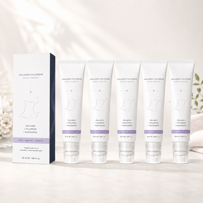 5-Roller Neck Firming Cream – Collagen & Hyaluronic Acid for Smoother, Tighter-Looking Neck Skin